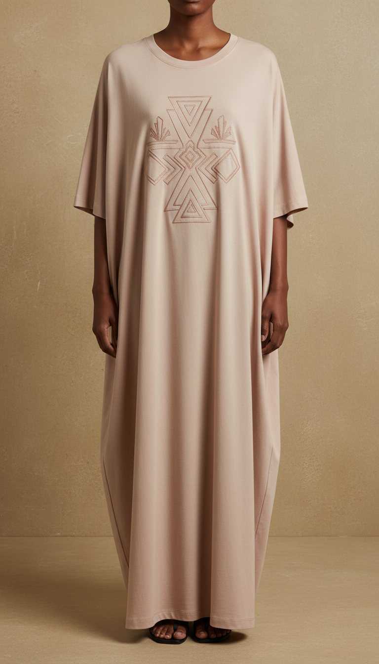 Oversized Performance T-Shirt with Desert Clay Embroidery