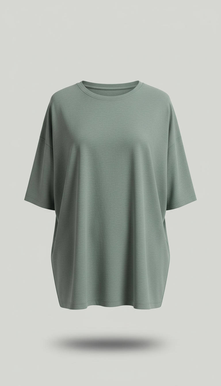 Verdigris Oversized Active Tee