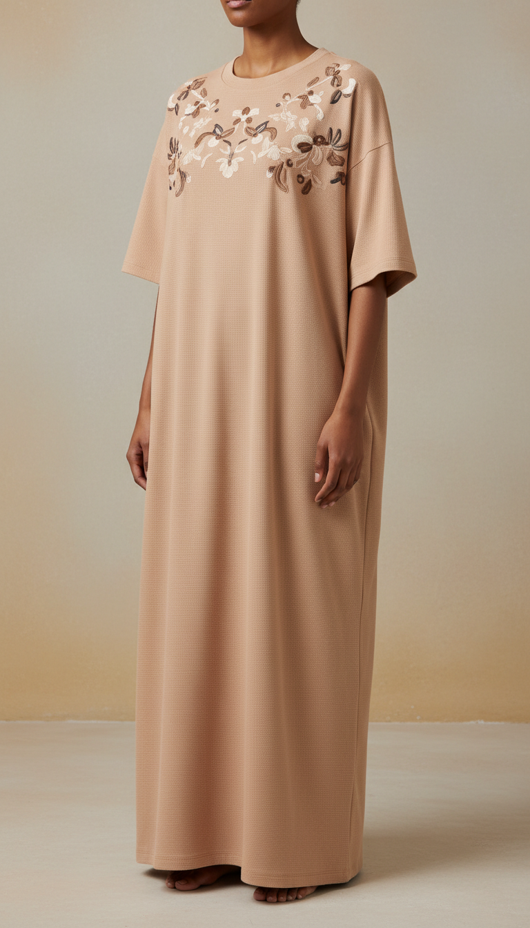 Oversized Performance T-Shirt in Warm Porcelain